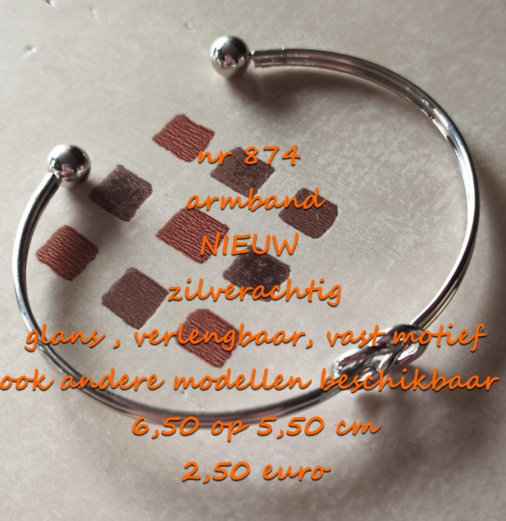 874. Juweel : armband , NIEUW , verzending inbegrepen, Handtassen en Accessoires, Armbanden, Nieuw, Overige materialen, Zilver