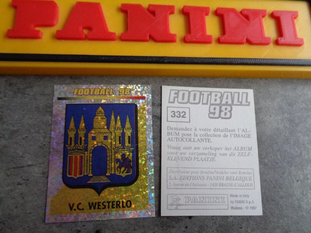 PANINI FOOTBALL 98 WESTERLO STICKER VOETBAL BADGE, Verzenden, Sticker