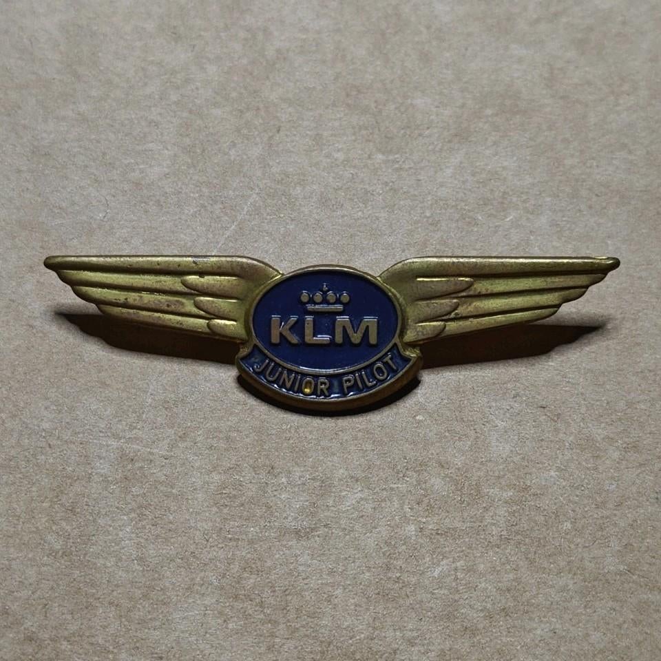 KLM Airlines Junior Pilot Vleugels, Ophalen of Verzenden, Gebruikt, Patch, Badge of Embleem