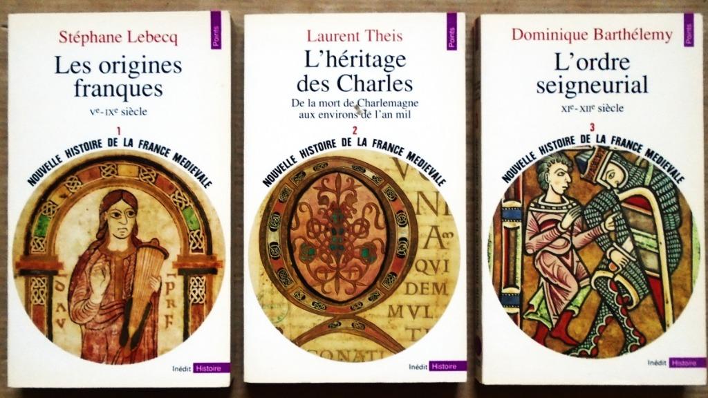 Trois ouvrages de référence sur la France médiévale -1990, Enlèvement ou Envoi, 14e siècle ou avant, Diverse auteurs, Utilisé