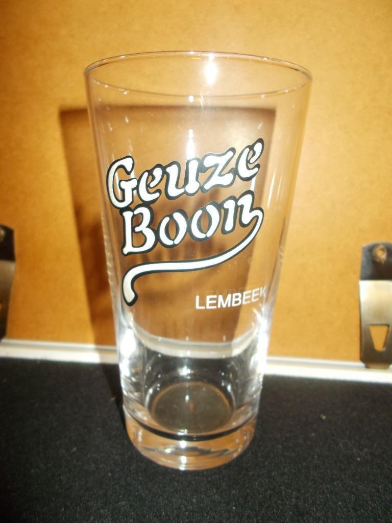 LEMBEEK-verre 25cl Geuze Bean-sans côtes, hauteur 13,3 cm-6, Enlèvement ou Envoi, Comme neuf, Verre ou Verres, Palm