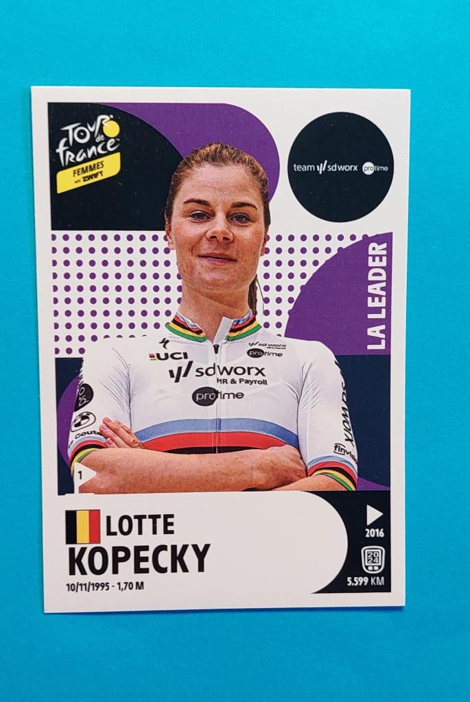 Lotte Kopecky Panini sticker Tour de France 2025, Verzenden, Nieuw