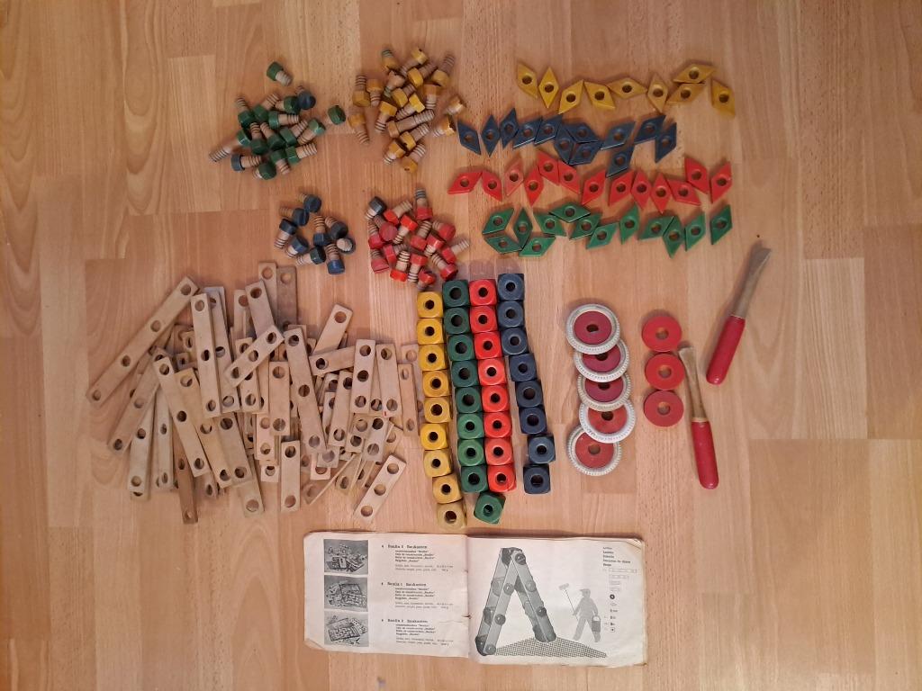 Vintage houten speelgoed van Baufix (jaren zestig), Kinderen en Baby's, Speelgoed | Houten speelgoed, Ophalen, Gebruikt, Overige typen