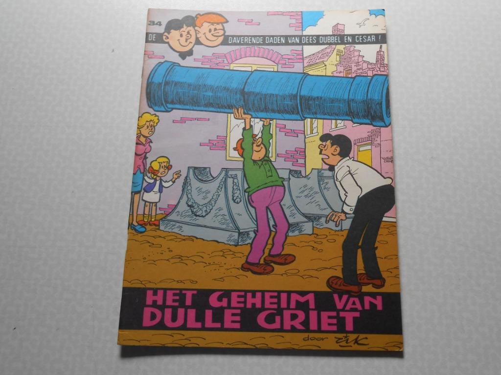 Dees dubbel en cesar 34 Het geheim van Dulle Griet 1973 1 st, Eén stripboek, Ophalen of Verzenden, Zo goed als nieuw, Rik
