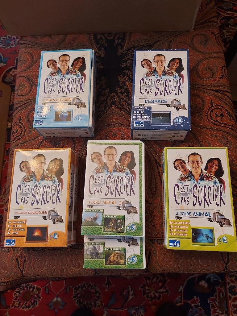 Cassettes VHS -C'est pas sorcier-, Ophalen, Gebruikt