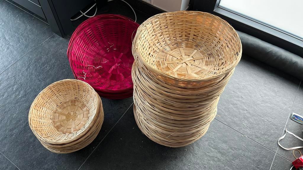 Lot de 30 paniers en osiers de 3 tailles différentes, Neuf