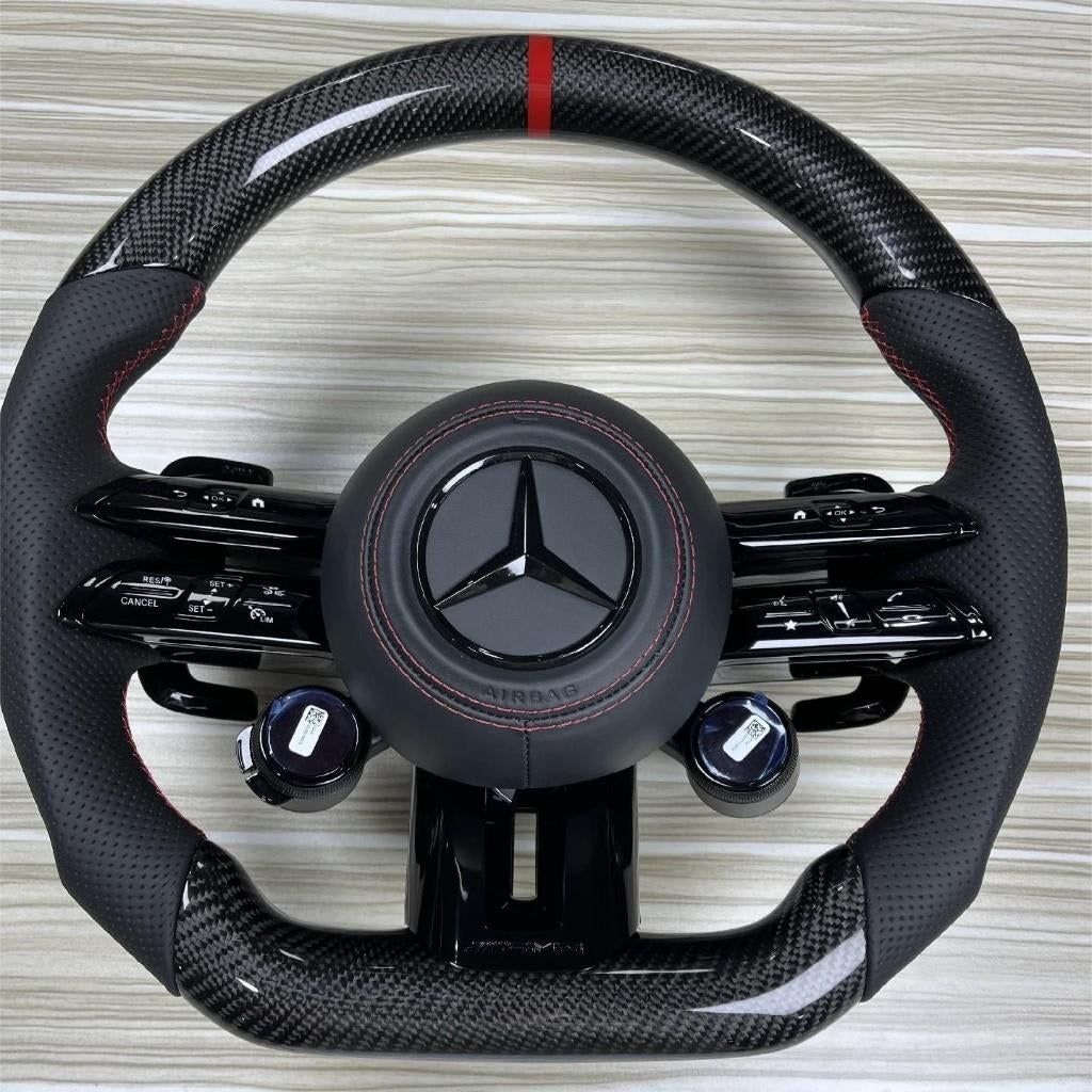 Volant Mercedes en carbone amélioré en cuir DIK AMG, Autos : Pièces & Accessoires, Commande, Enlèvement ou Envoi, Neuf, Mercedes-Benz
