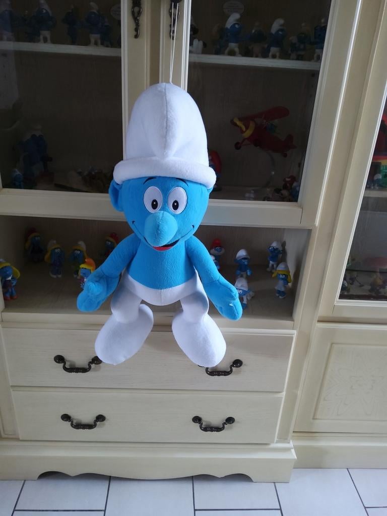 Grote Smurfen knuffel, Ophalen, Gebruikt, Poppetje, Figuurtje of Knuffel