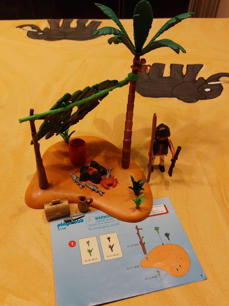 Playmobil 5138 - Verlaten eiland en schipbreuk geleden, Ophalen, Zo goed als nieuw, Complete set