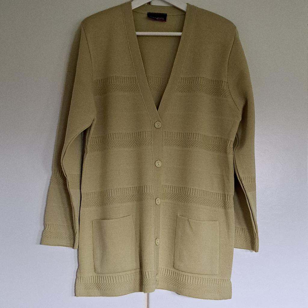 Dames kwaliteits cardigan wol mix M nieuw, Ophalen of Verzenden, Nieuw, Groen