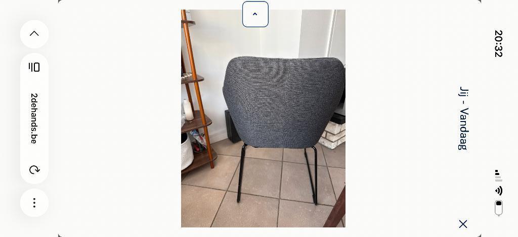 Chaises IKEA 6 pièces, Tissus, Gris, Enlèvement, Cinq, Six Chaises ou plus