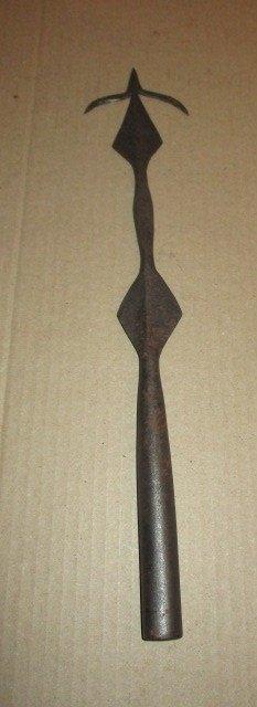 Pointe de lance Africaine Congo 33,5 cm longueur, Antiquités & Art, Envoi