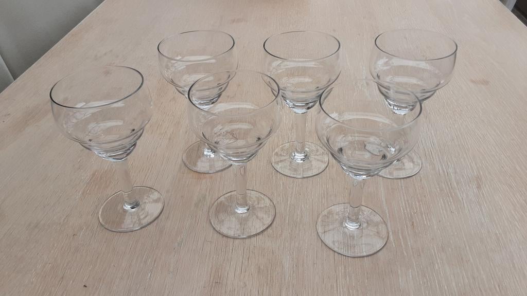 6 glazen, Ophalen of Verzenden