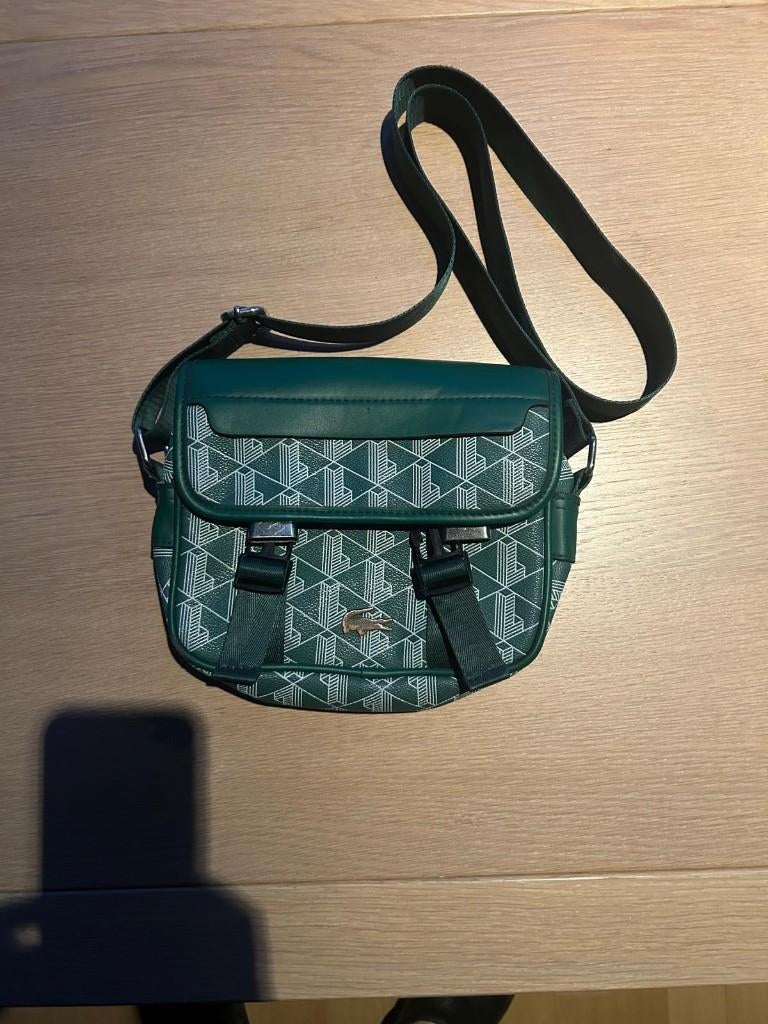 Lacoste schoudertas, Verzenden, Zo goed als nieuw, Groen, Overige merken