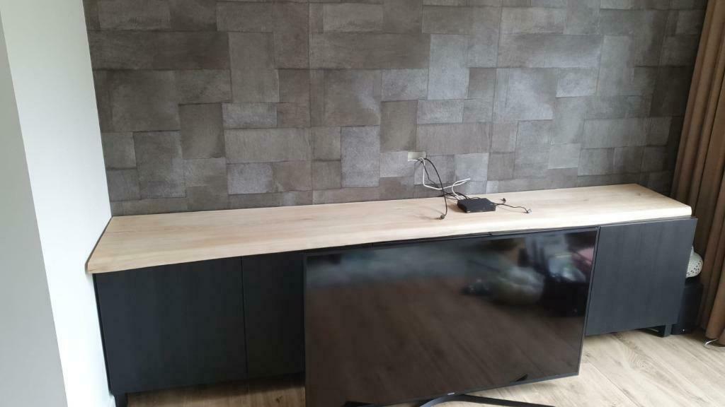 Eiken plank 240x42x2,2 cm IKEA BESTA eiken blad, grote keus, Ophalen, Nieuw