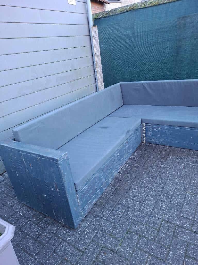 tuin lounge hoekbank, Tuin en Terras, Tuinsets en Loungesets, Ophalen, Zo goed als nieuw, Hout, Loungeset