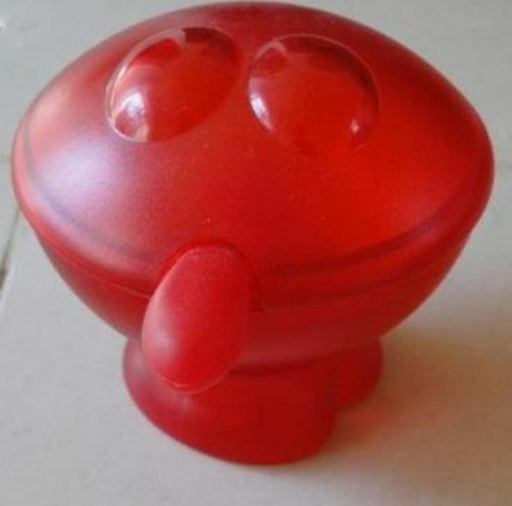 Koziol Rood suikerpotje en rood lepeltje, Ophalen of Verzenden, Zo goed als nieuw, Rood, Bus of Trommel