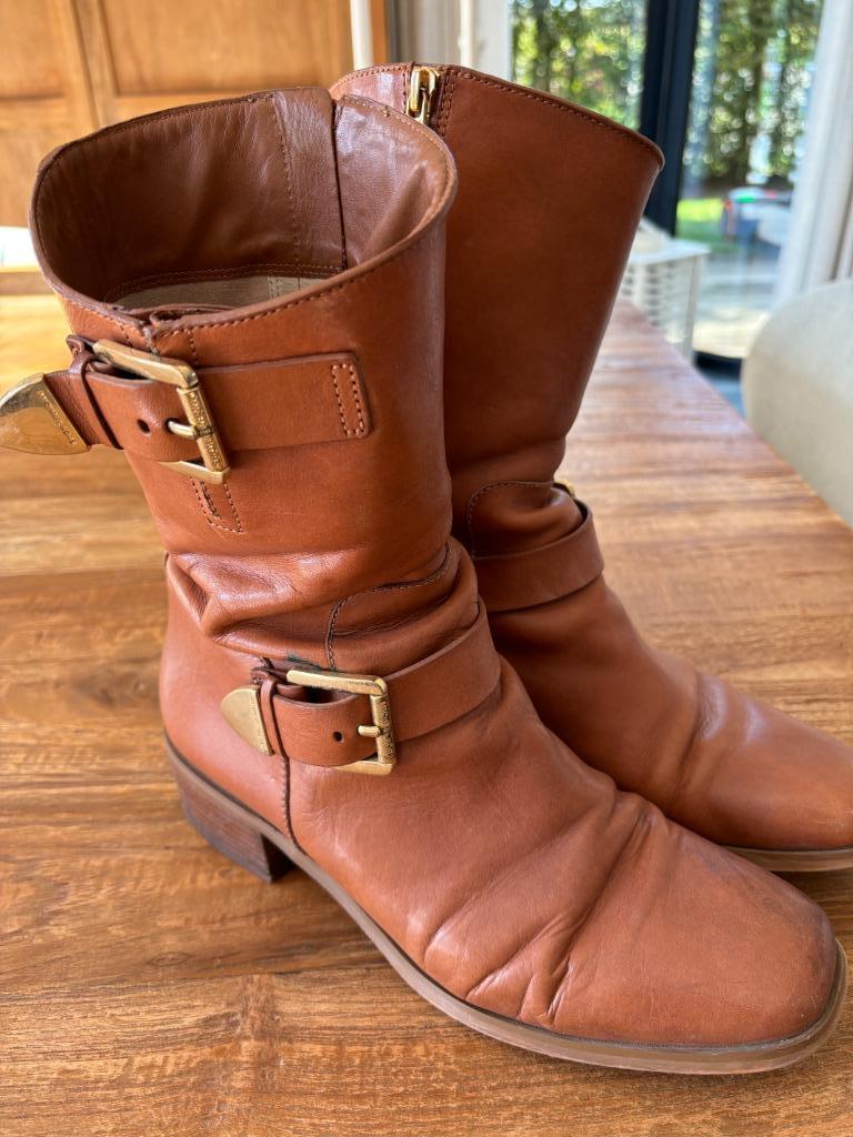Bottes Michael Kors taille 40, Michael Kors, Enlèvement ou Envoi, Brun, Boots et Botinnes