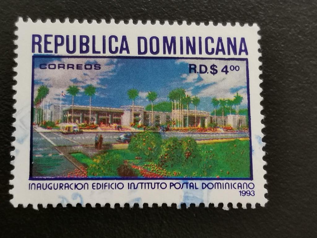 Dominicaanse Republiek 1993 - inhuldiging postgebouw, Ophalen of Verzenden, Gestempeld, Midden-Amerika