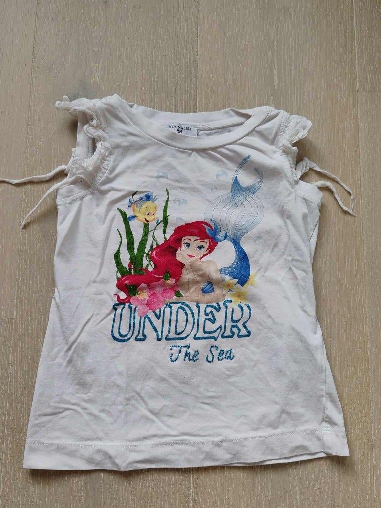 Monnalisa top Ariël de kleine zeemeermin, Kinderen en Baby's, Gebruikt, Meisje, Ophalen of Verzenden, Shirt of Longsleeve