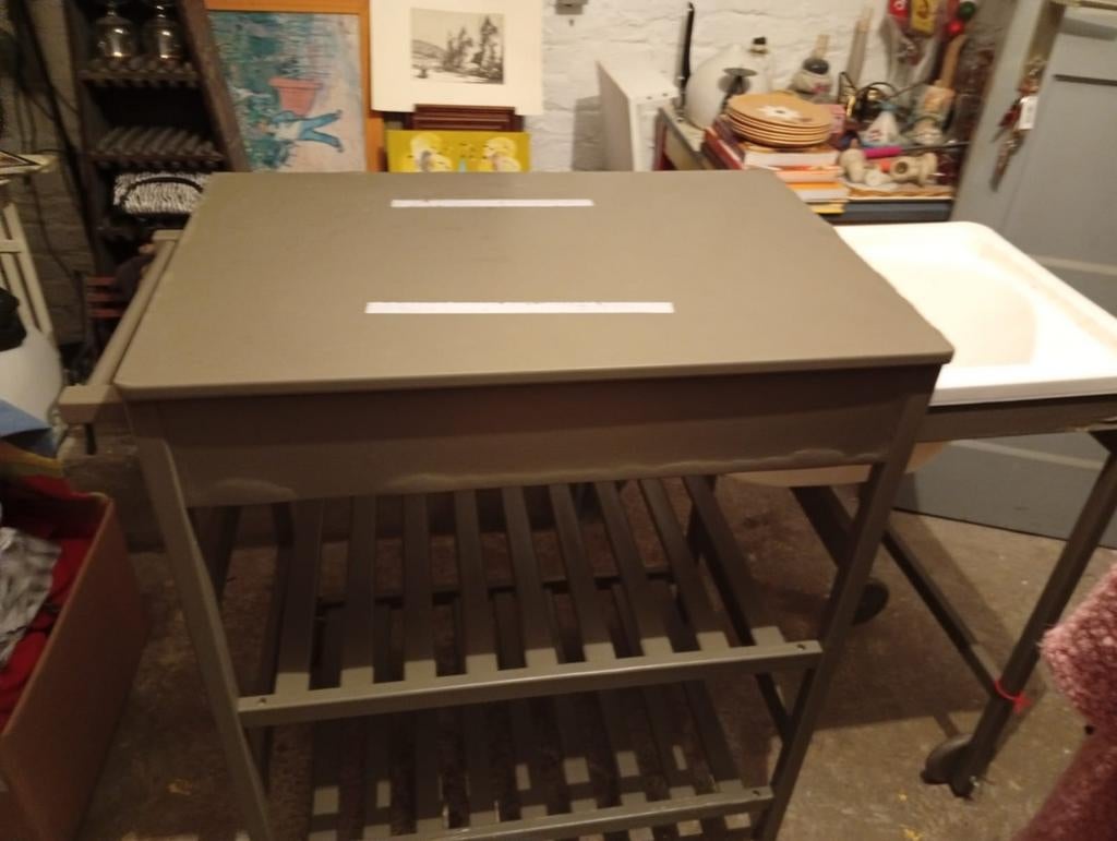 Table à langer avec baignoire Taupe Pericles très bon état, Ophalen, Zo goed als nieuw