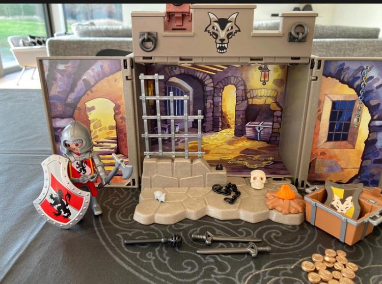 Playmobil schatkamer met ridders, Ophalen of Verzenden, Zo goed als nieuw