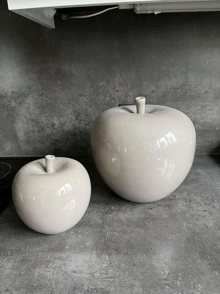 2 decoratieve appels licht bruin, Huis en Inrichting, Ophalen of Verzenden, Zo goed als nieuw