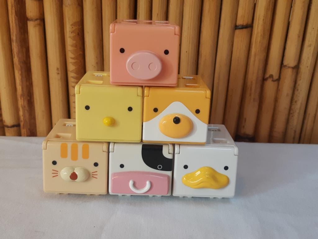 6 figurines japonaises Cubee par Takara vintage 2004, rare, Enlèvement ou Envoi, Autres types