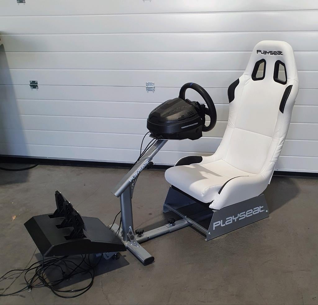 Playseat wit leer + Thrustmaster T300 RS GT, Enlèvement, Reconditionné