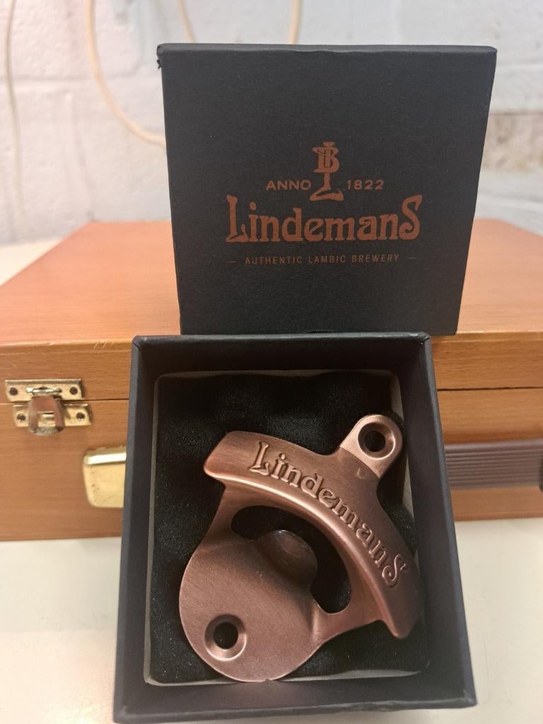 Koperen Lindemans bier koperen opener, Ophalen of Verzenden, Zo goed als nieuw