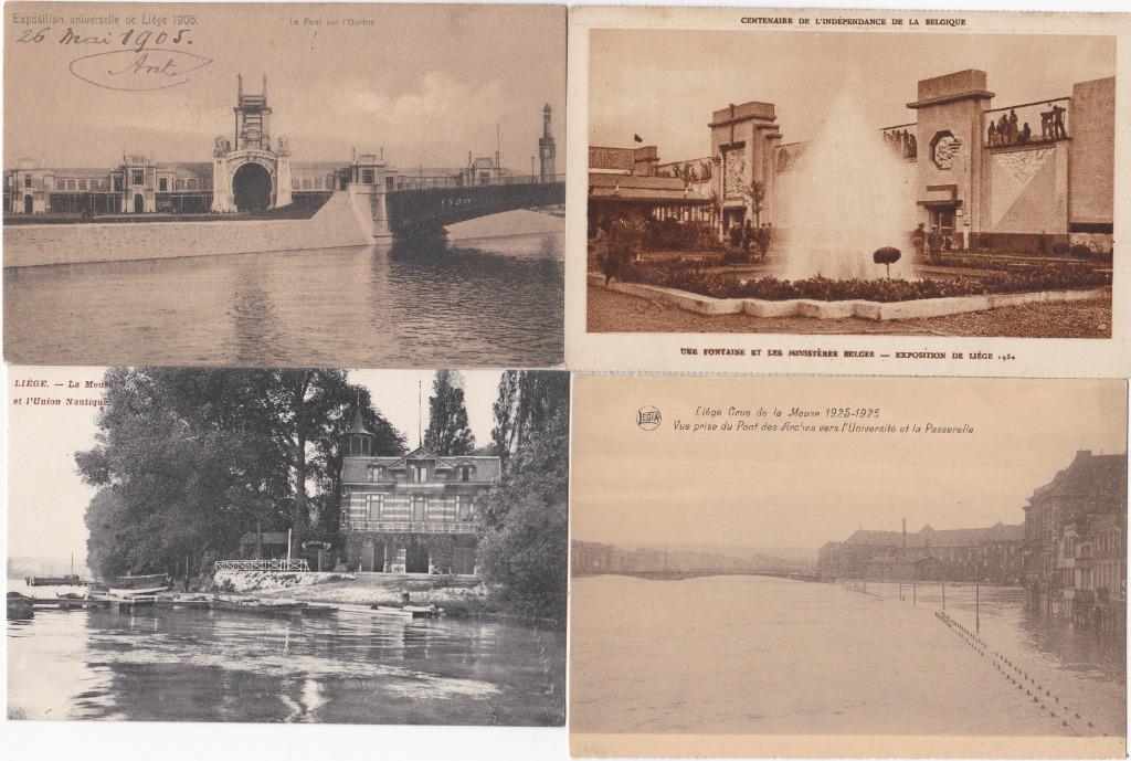 8 oude postkaarten van Luik - lot 6, Verzamelen, Ophalen of Verzenden, Luik