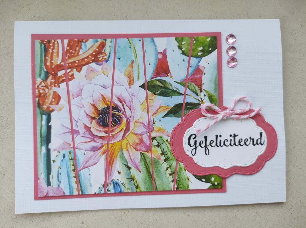 zelfgemaakte wenskaart met omslag, Hobby en Vrije tijd, Kaarten | Zelfgemaakt, Ophalen of Verzenden, Nieuw