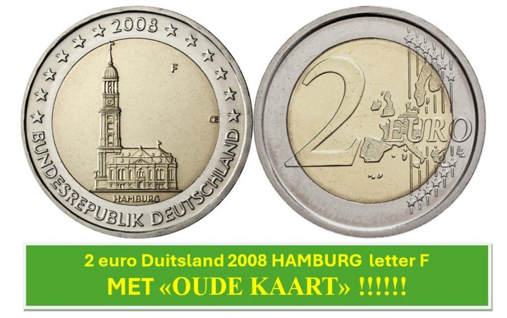 2 euros Allemagne 2008 Hambourg lettre F « avec ancienne car, Envoi, Allemagne, 2 euros