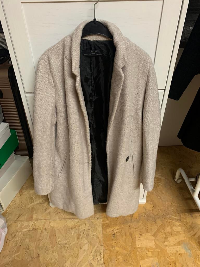 Roze jas - S, Zara, Gedragen, Maat 36 (S), Roze
