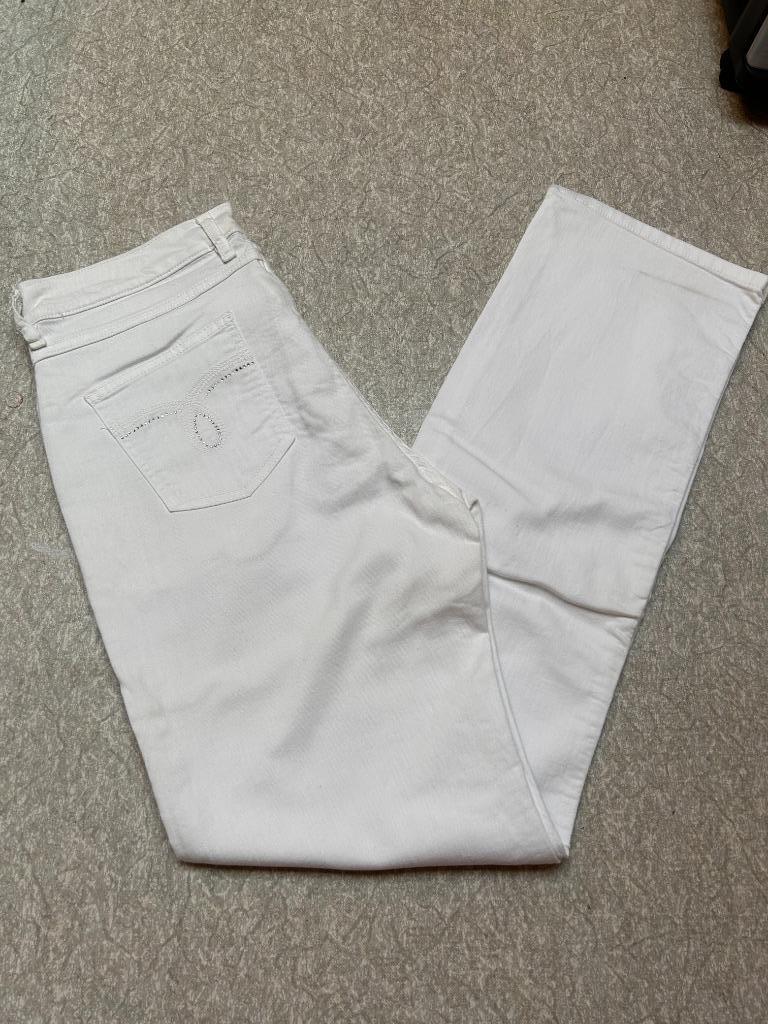 Witte jeans met strass, Ophalen of Verzenden, Zo goed als nieuw, Wit, Lang