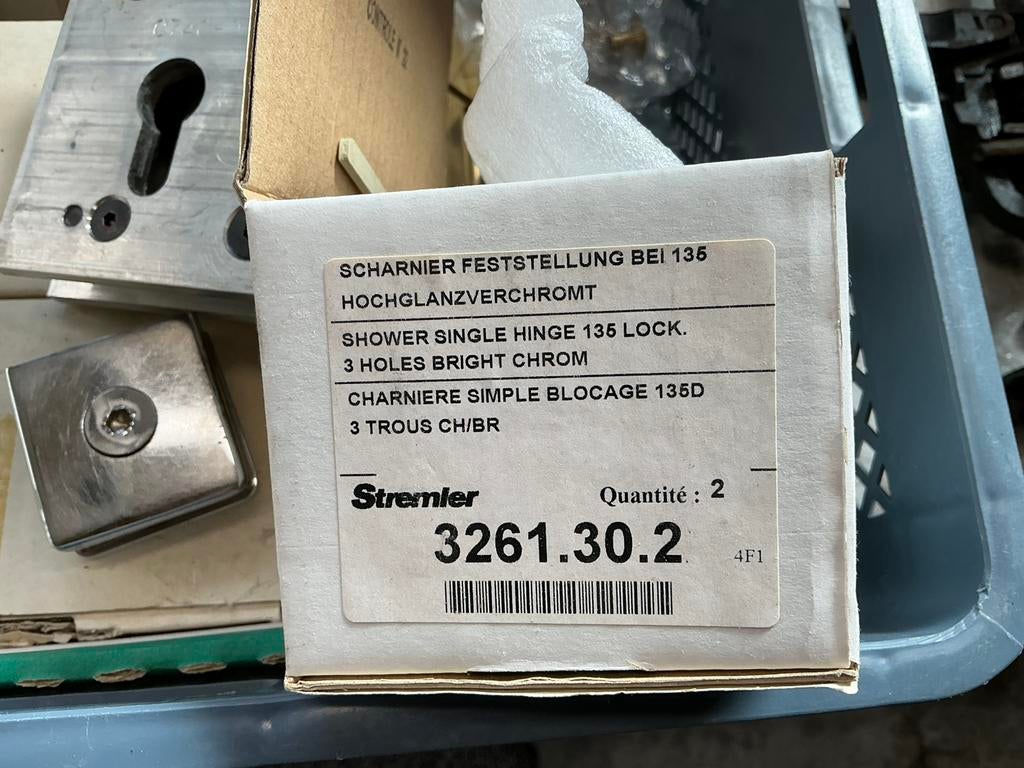 Charnières et ferrures pour portes vitrées personnalisées, Enlèvement, Neuf, Autres types, Inox