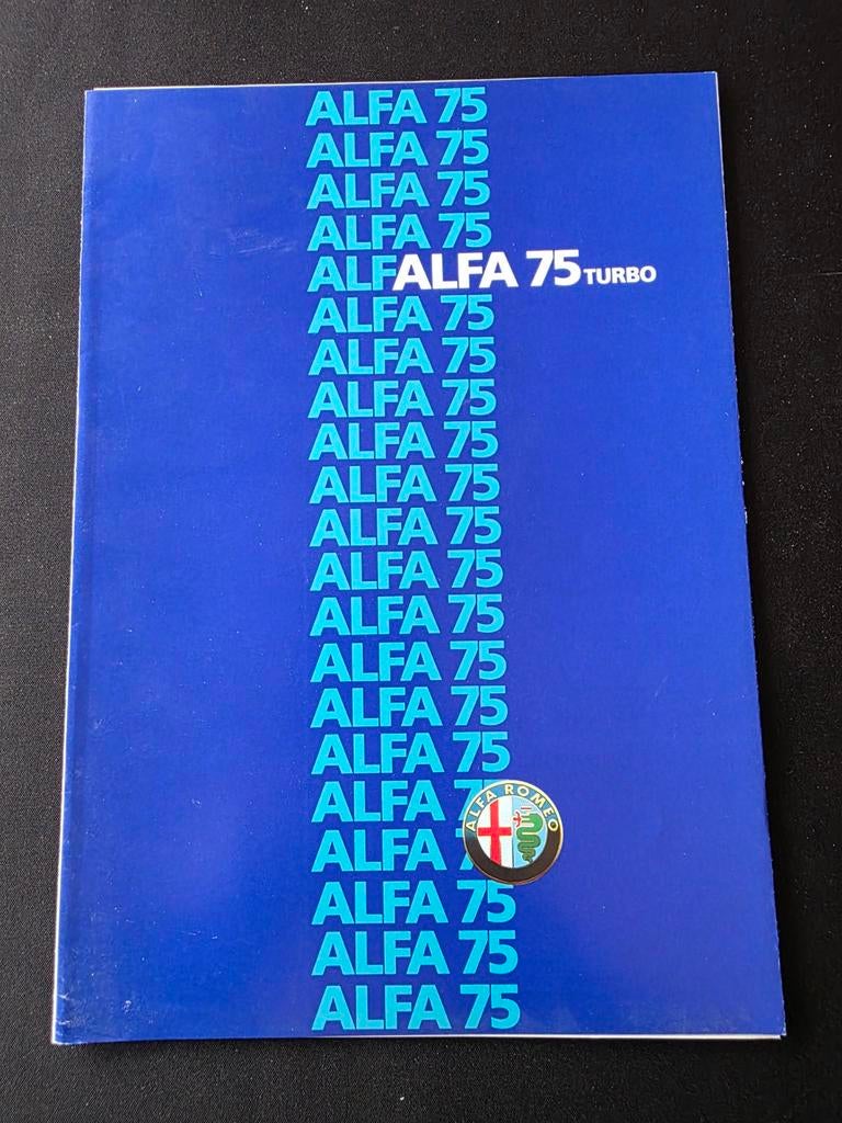 Brochure de l'Alfa Romeo 75 Turbo, Enlèvement ou Envoi, Alfa Romeo
