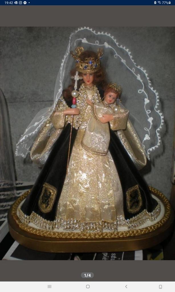 Mariabeeld met Jezus onder glazen stolp, Ophalen of Verzenden