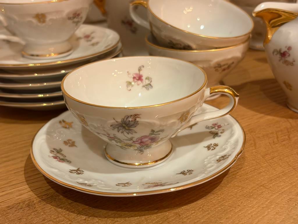 Koffieservies 6p - Bavaria - perfecte staat- romantisch, Antiquités & Art, Antiquités | Services (vaisselle) complet, Enlèvement