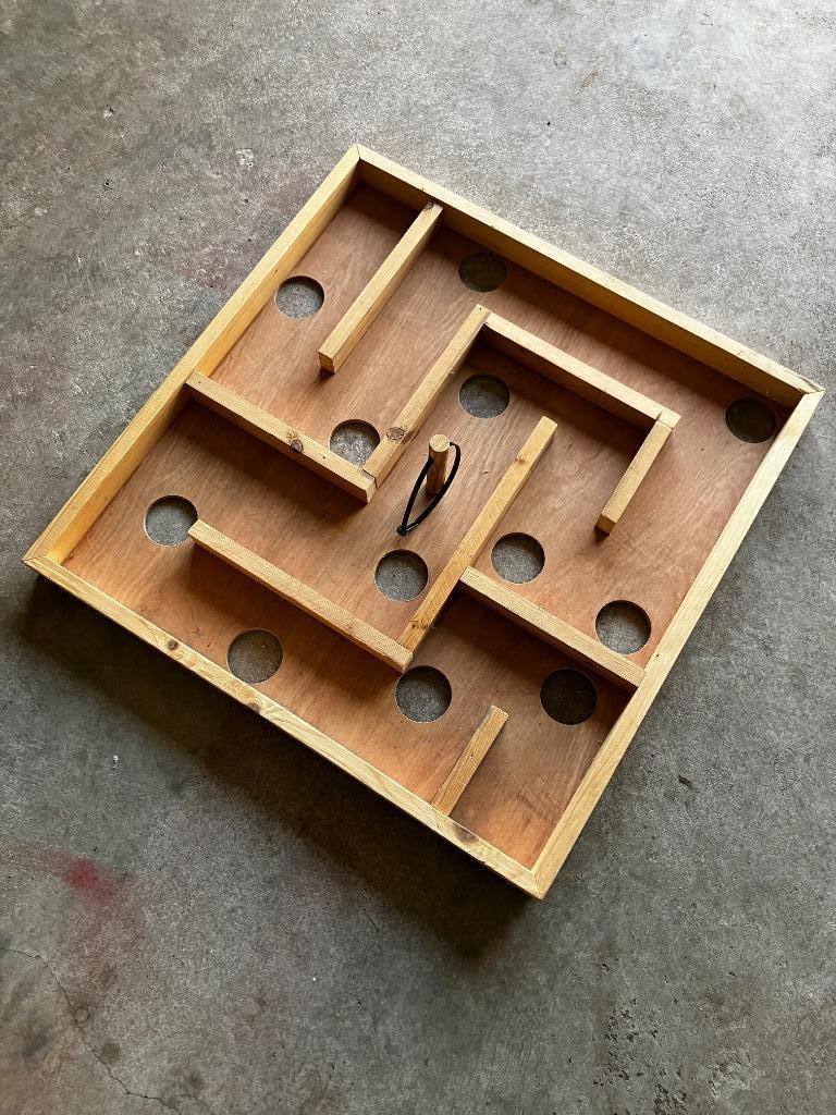 Reuze labyrinth volksspel, Kinderen en Baby's, Speelgoed | Houten speelgoed, Ophalen, Zo goed als nieuw, Overige typen