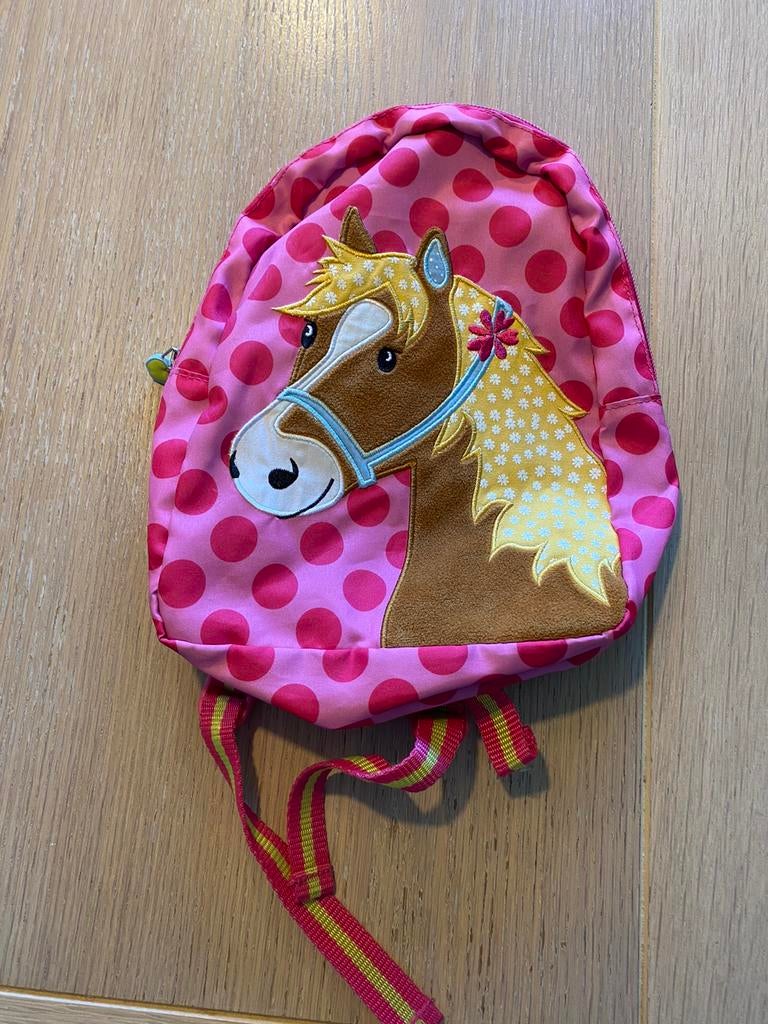 Rugzakje paardje roze met rood Die Spiegelburg, Ophalen of Verzenden, Zo goed als nieuw, Overige merken