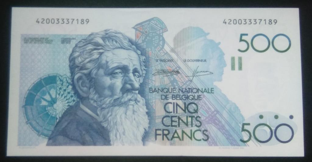 500 francs belges - Meunier modèle B 1982-1984 demanet, Enlèvement ou Envoi, Billets en vrac