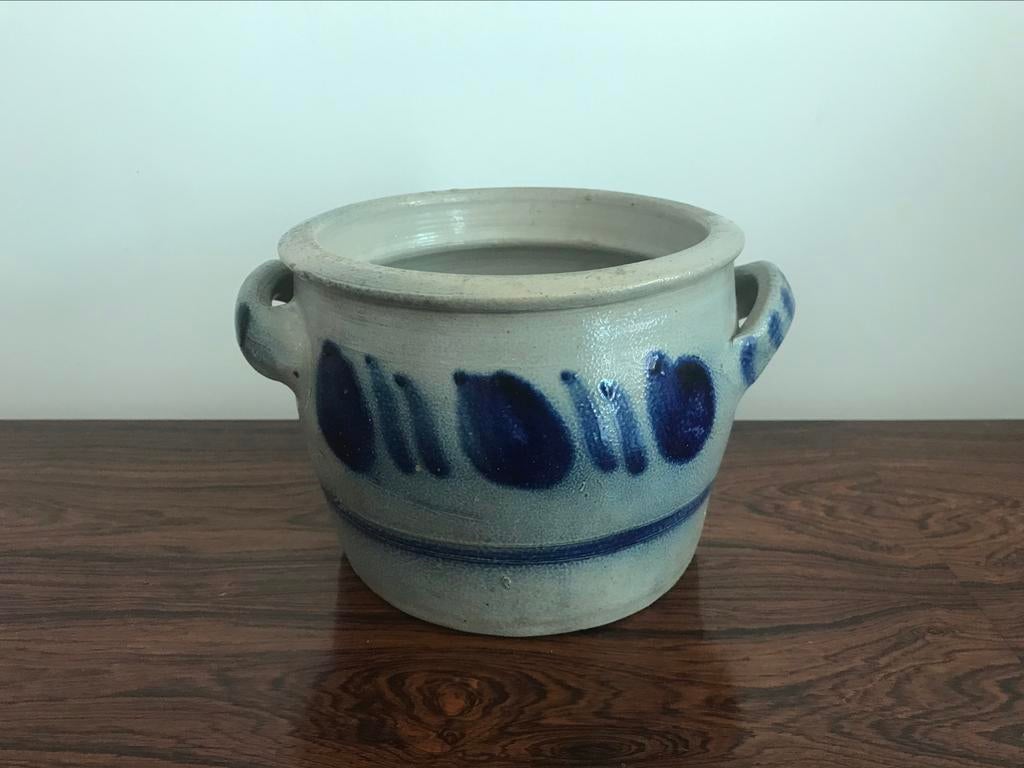 Oude boterpot boter pot bloempot 13 cm h, Enlèvement ou Envoi