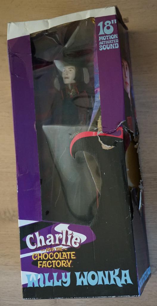 18" Talking figure "Willy Wonka", Verzamelen, Film en Tv, Zo goed als nieuw, Film, Actiefiguur of Pop, Ophalen