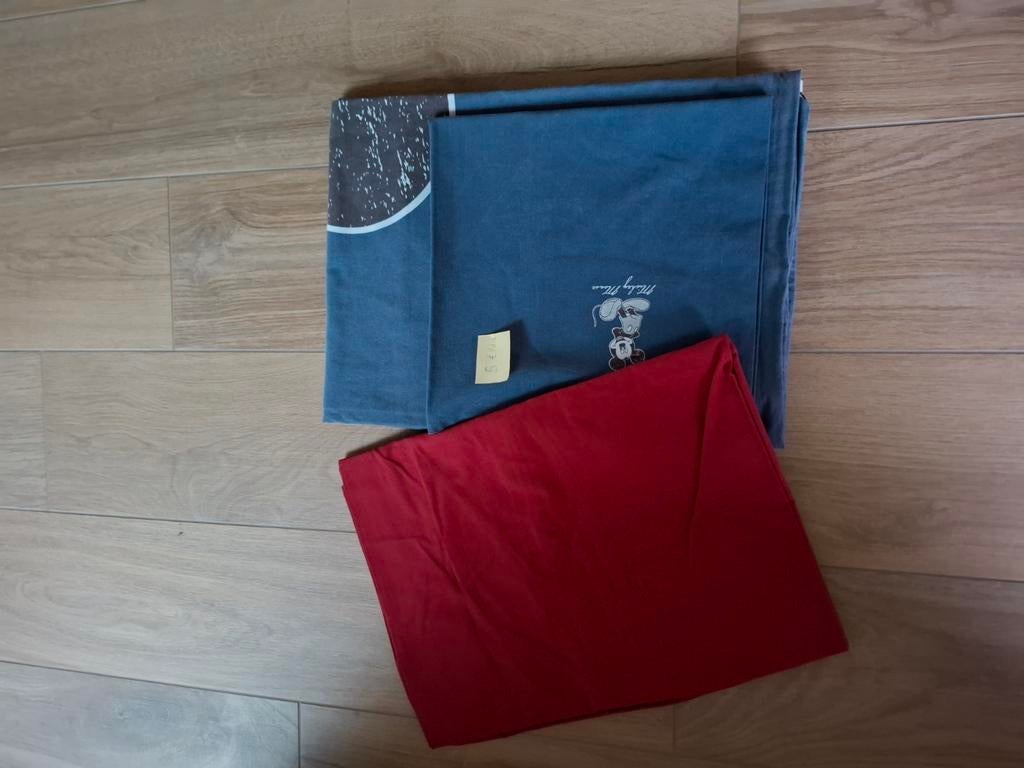 Dekbedovertrek met Hoeslaken matras Mickey Mouse, Ophalen, Blauw, Dekbedovertrek, Zo goed als nieuw