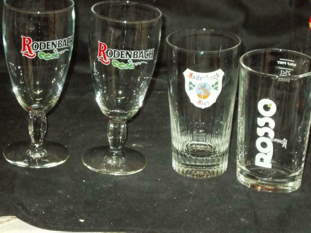 Bierglazen.Rodenbach.Rosso. Roeselare. D 130, Ophalen of Verzenden, Gebruikt, Glas of Glazen, Overige merken