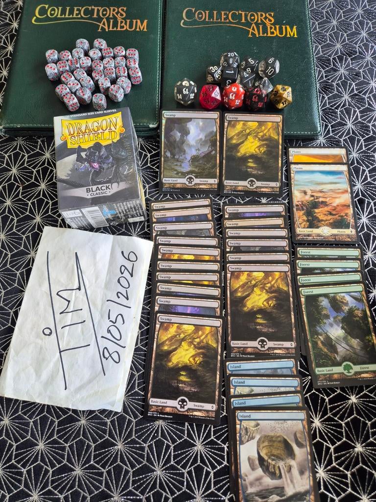 Magic the Gathering full art lands en varia, Ophalen, Gebruikt