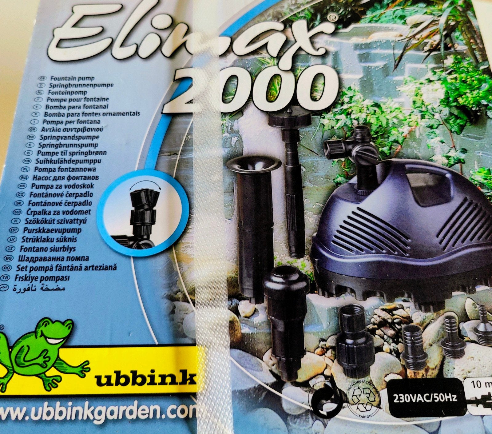 Ubbink Elimax 2000 vijverpomp fonteinpomp - Nieuw in doos !, Ophalen, Nieuw, Vijverfilter