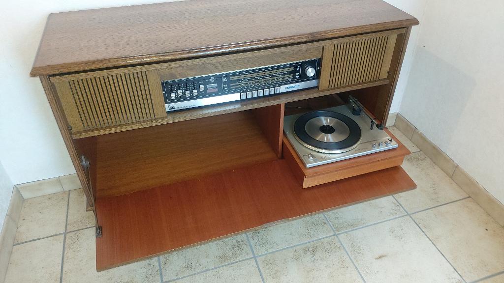 Retro platen speler + stereo, Enlèvement, Audio et Vidéo