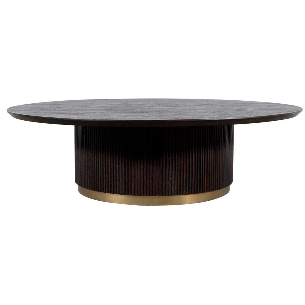 NIEUWE PTMD SALONTAFEL XELLE Black Edition rond 125 cm tafel, Ophalen, Hout, Zwart, Nieuw